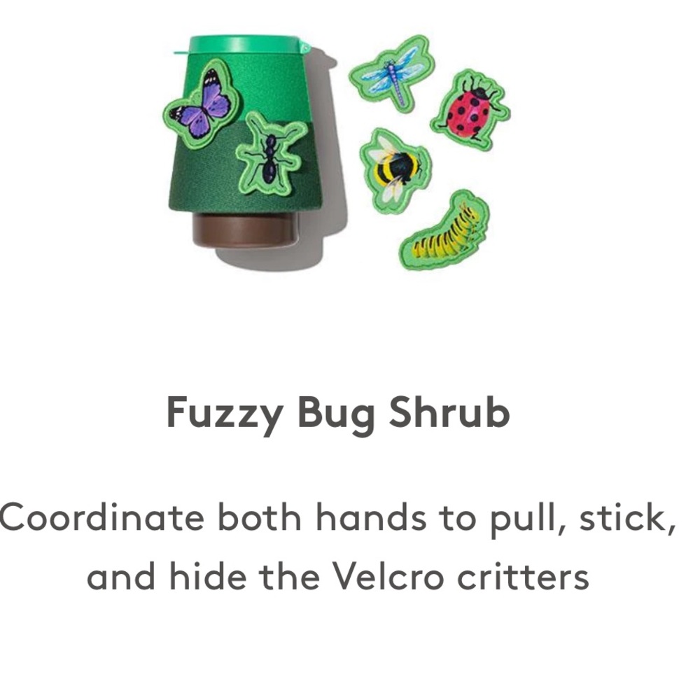 Lovevery fuzzy bug shrub